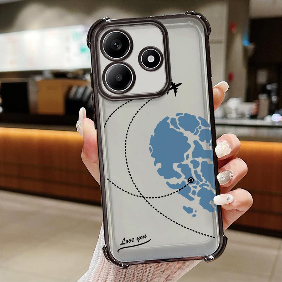 

Couple Style Earth Clear Cover Phone Case for Redmi Note 10 Lite 14 Pro Plus 10s 11s 11 12 13 10 Pro 9S Redmi Note 10 Lite