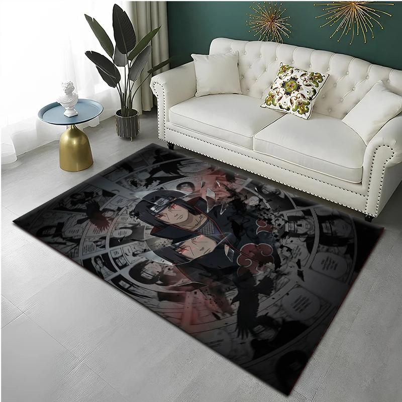 Cosplay N-Naruto Uchiha Anime I-Itachi Carpet Rug for Bedroom Living Room Decor Sofa Home Kids Game Area Rug Non-slip Floor Mat