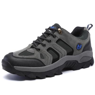 Men's Breathable Waterproof Hiking Shoes - Outdoor Non-Slip, Wear-Resistant, Thick Sole, Large Size, Plus Velvet Cotton Lining.