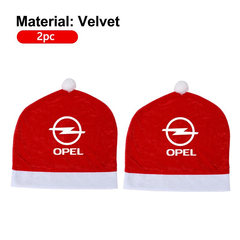 Retractable Christmas Holiday Decoration Car Logo Headrest Cover For Opel Astra Insignia Corsa Zafira Meriva Mokka Vivaro Vectra
