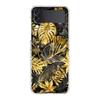 Gold Foil Art Hard PC Phone Case For Samsung Galaxy Z Flip 5 4 3 Transparent Cover For Galaxy Z Flip 6 Foldable Shockproof Cases