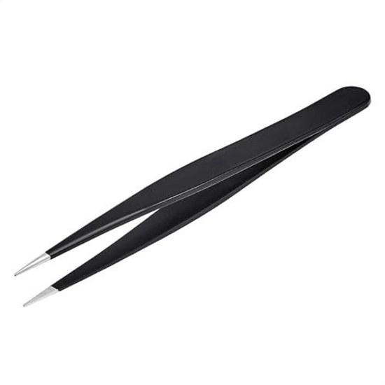 Basics High Precision Tweezers Hair Removal Case Black 4-Piece Set