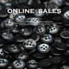 Four-Eye Min Resin Buttons Imitation Shell Knitted Cardigan Shirt Sleeve Collar Buttons Black Beige Clothing Accessories