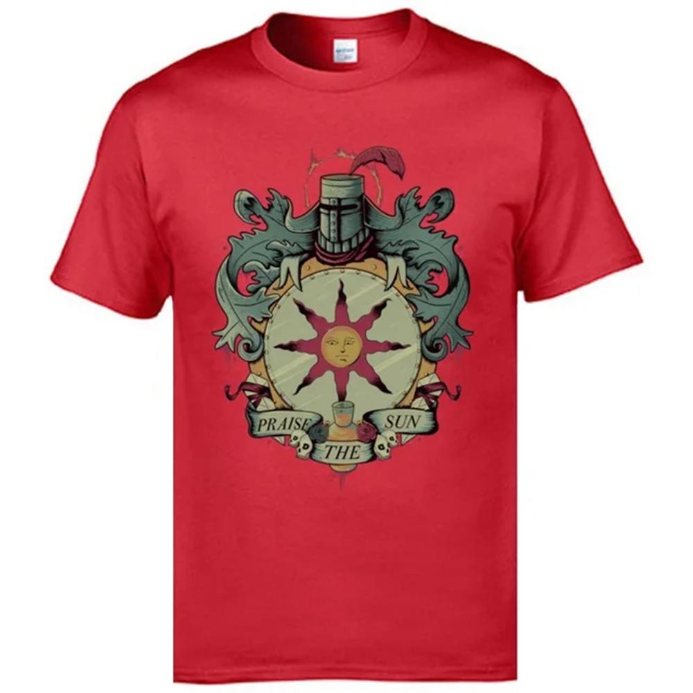 New Arrival Unisex Tops Tees Dark Souls Normal T Shirts Cotton Fabric Short Sleeve Camisa T Shirt Round Neck Vintage