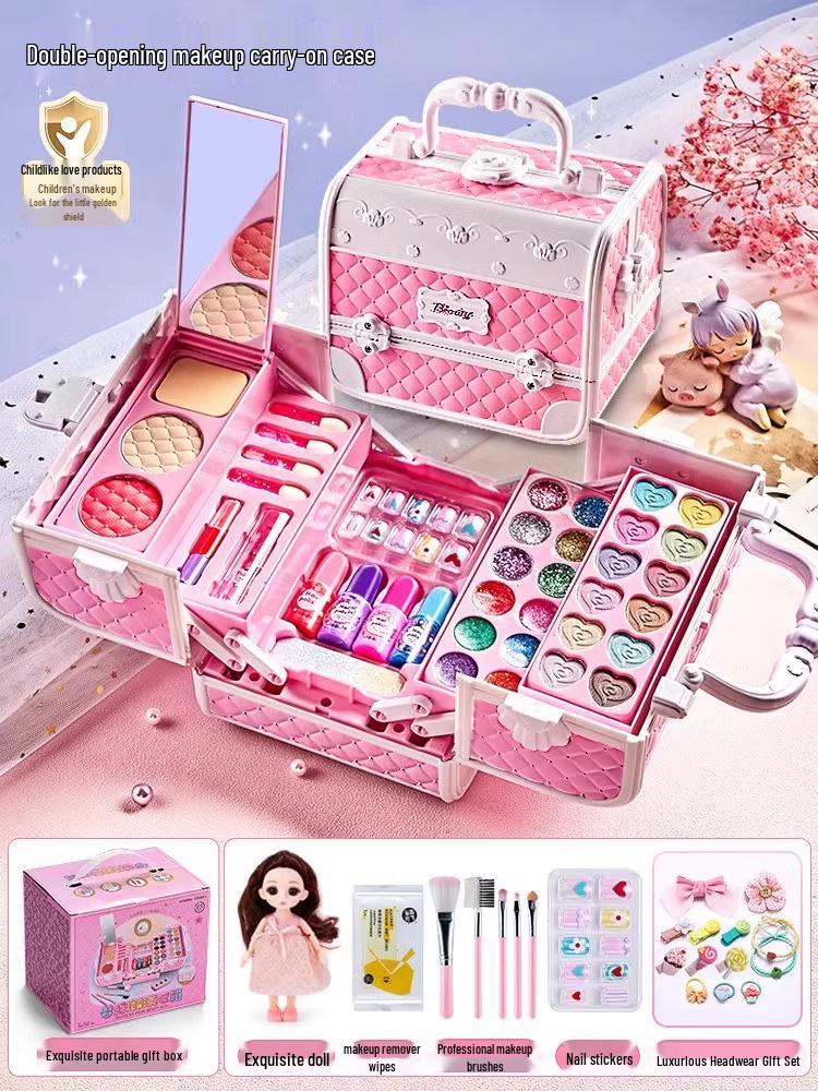 Set de Machiaj de Prințesă pentru Copii Netoxic - Cosmetice pentru Copii și Cadou Lac de Unghii