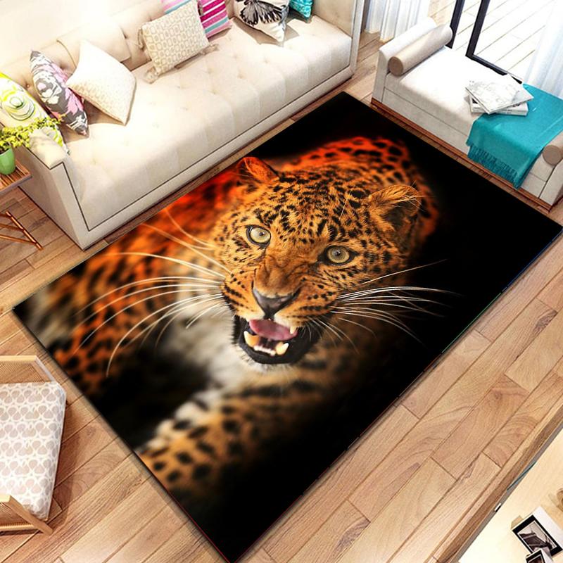 

Animal Leopard Cheetah Cartoon Beast Area Rug,Carpet for Home Living Room Bedroom Sofa Doormat Kitchen Decor, bedroom decor 60x90(23x35in)