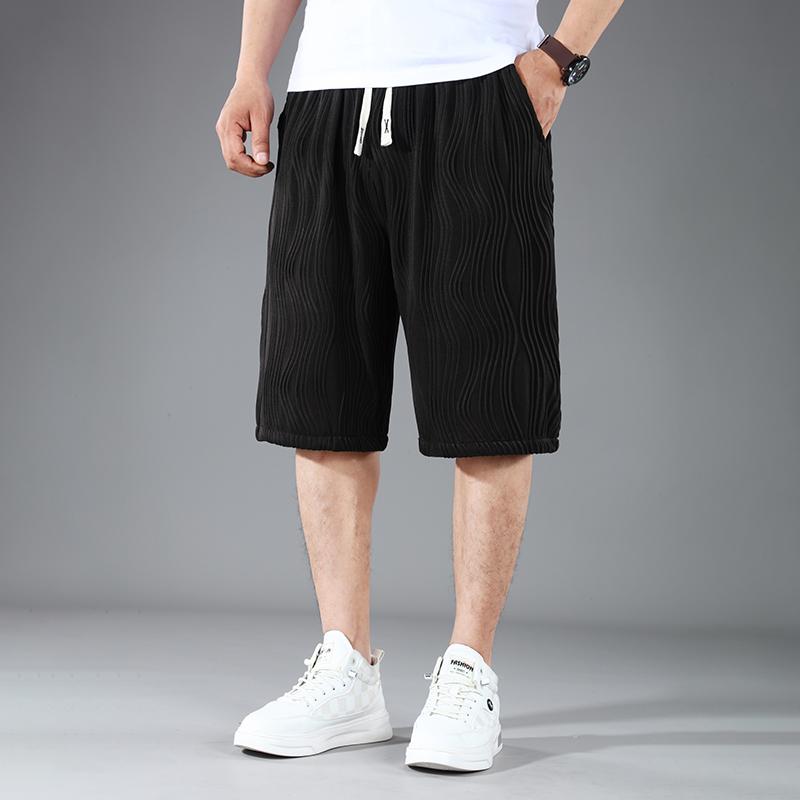 Plus Size 4XL-11XL Summer Oversize Black Shorts for Men Elastic Waist Casual Shorts Summer Clothes