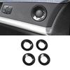 For Lincoln MKZ 2014-2020 ABS Carbon Fiber Inner Door Speaker Sound Ring Trim 4X