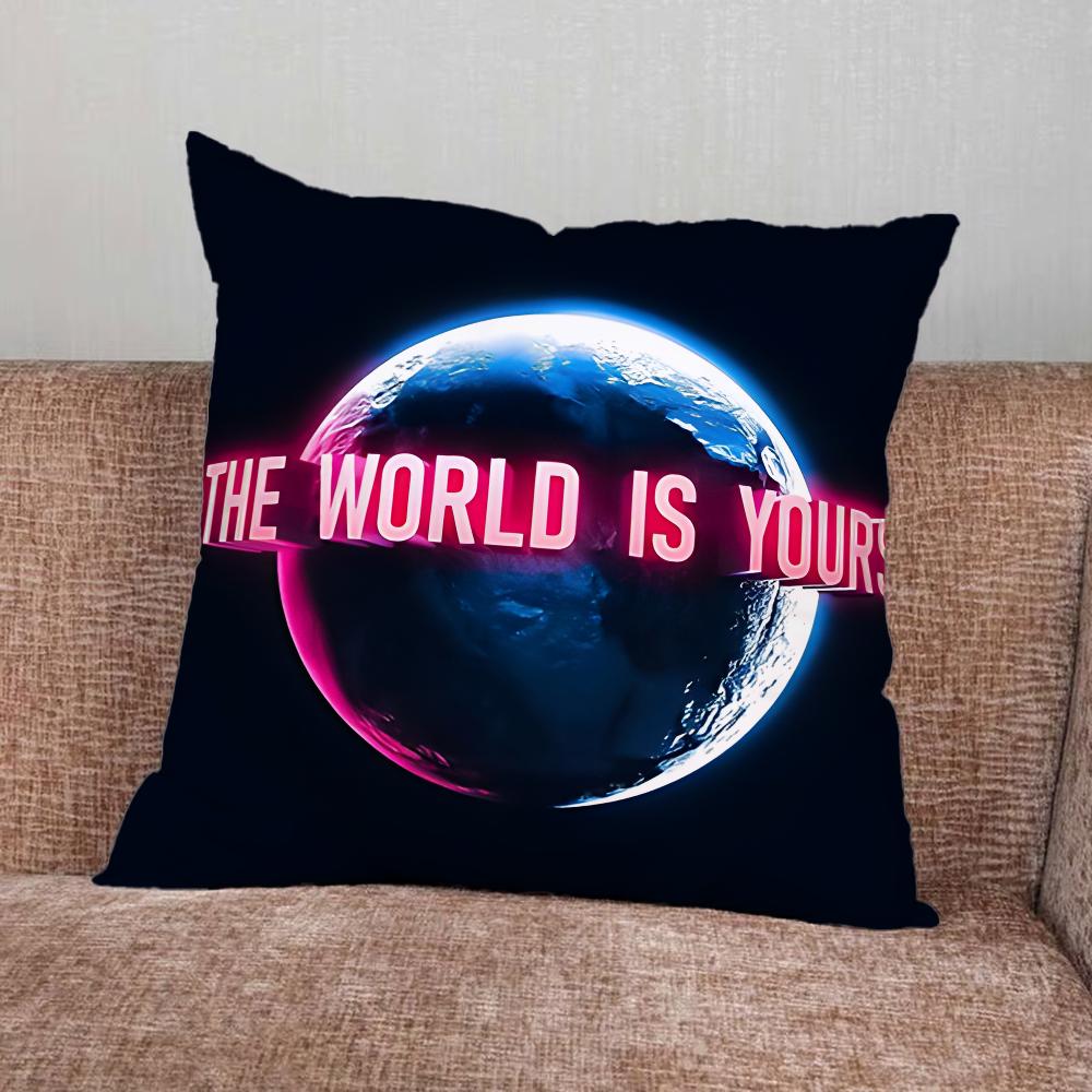 S-Scarfaces Tony M-Montana Pillow Case For Home Bedroom Car Office Decoration Living Room Sofa Cushion Cover Suitable