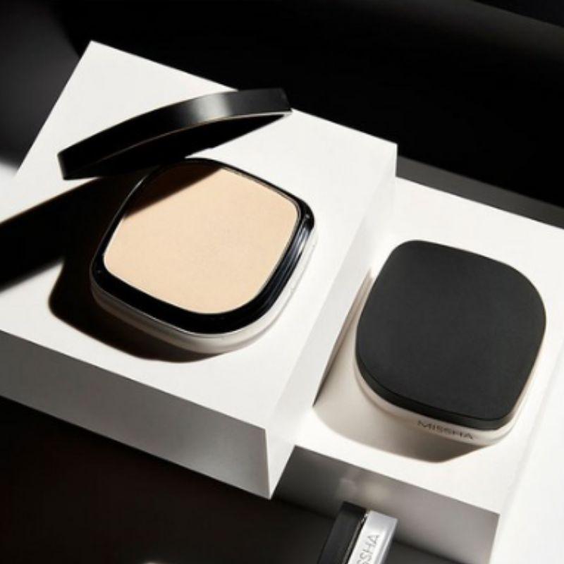 MISSHA Signature Dramatic Two Way Pact SPF25 PA++ Foundation Powder Pact Natural Coverage Long Lasting Makeup 9.5g