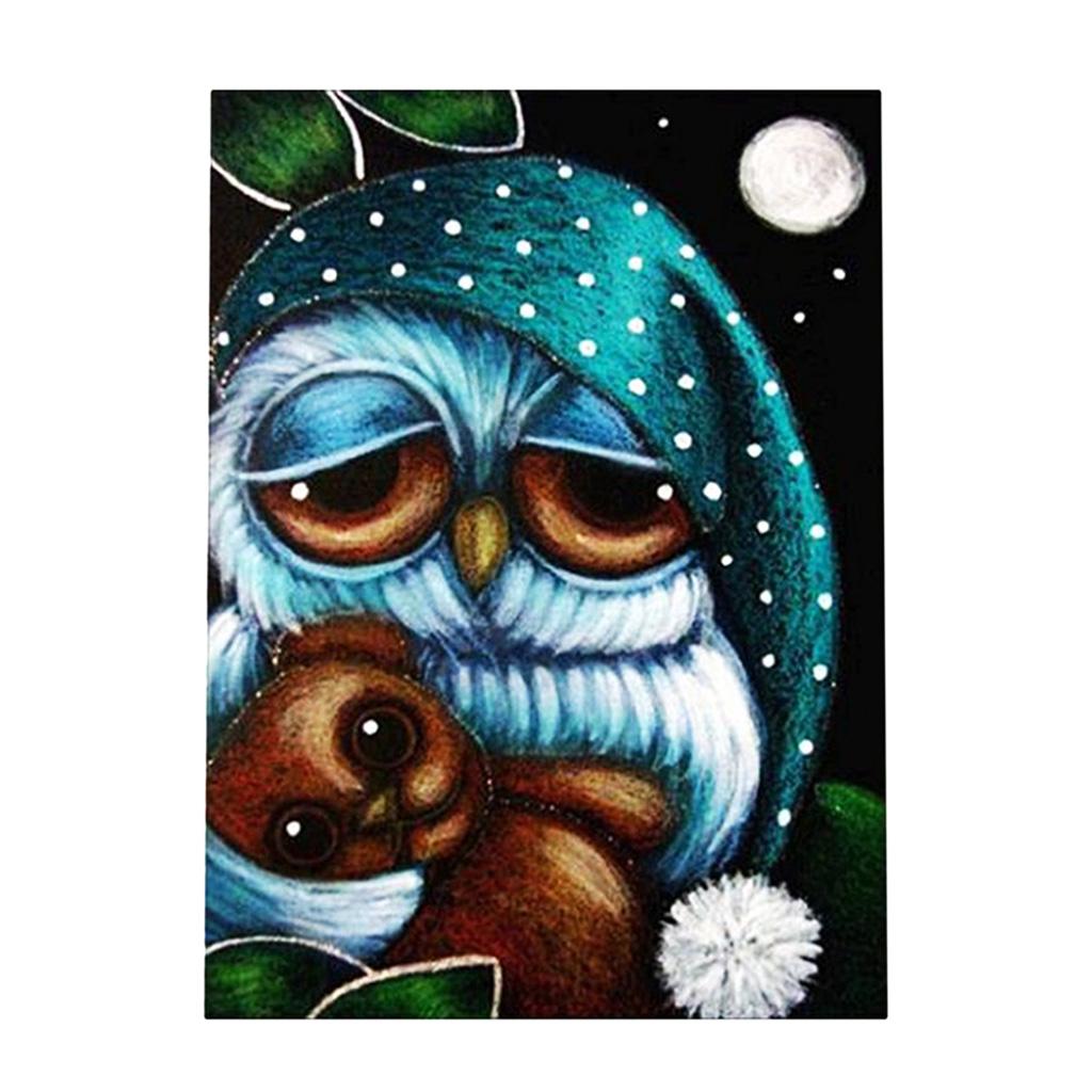 DIY 5D Cartoon OwlDiamond Embroidery Painting stitch for Kunst und Skulpturen - 2#