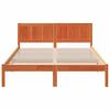 Brown Bed Frame 150 x 200 cm Solid Pine Wood
