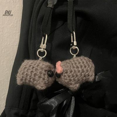 Meme Trist Hamster Plysj Leke Trist Hamster Nøkkelring Nøkkelringer Ring Til Tilbehør Veske Morsomt anheng Nøkkelring Smykker Fans Gaver