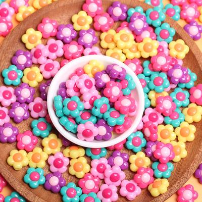 Accessori Gioielli Moda 10pz Ciondolo Creativo in Acrilico per Bracciale Collana Creazione Fiore Colore Unico Perline Sfuse