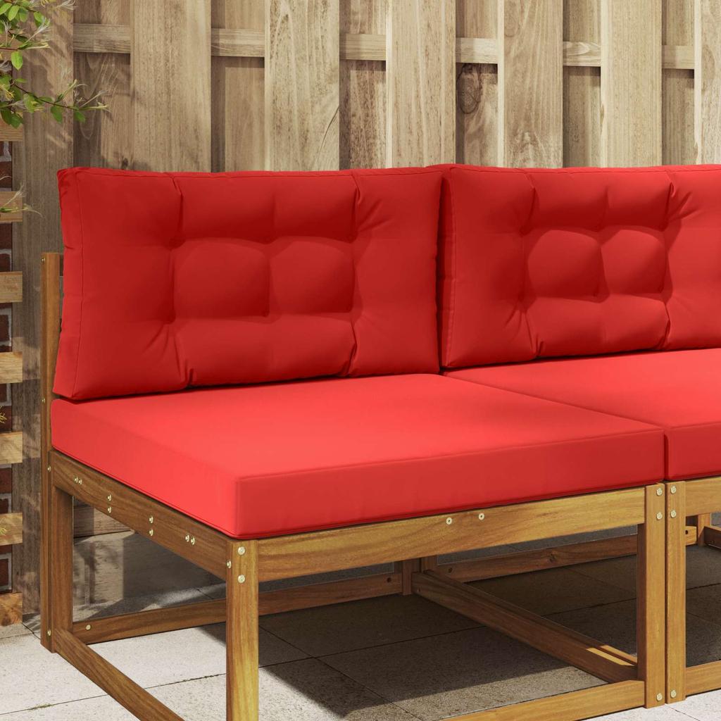 Outdoor Sofa Cushions 2 Pcs Red Polyester