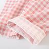 Spring / Autumn Cotton Double Gauze Ladies Plaid Pajama Set Simple Thin Homewear Long Sleeve Trousers Pajamas for Women Set