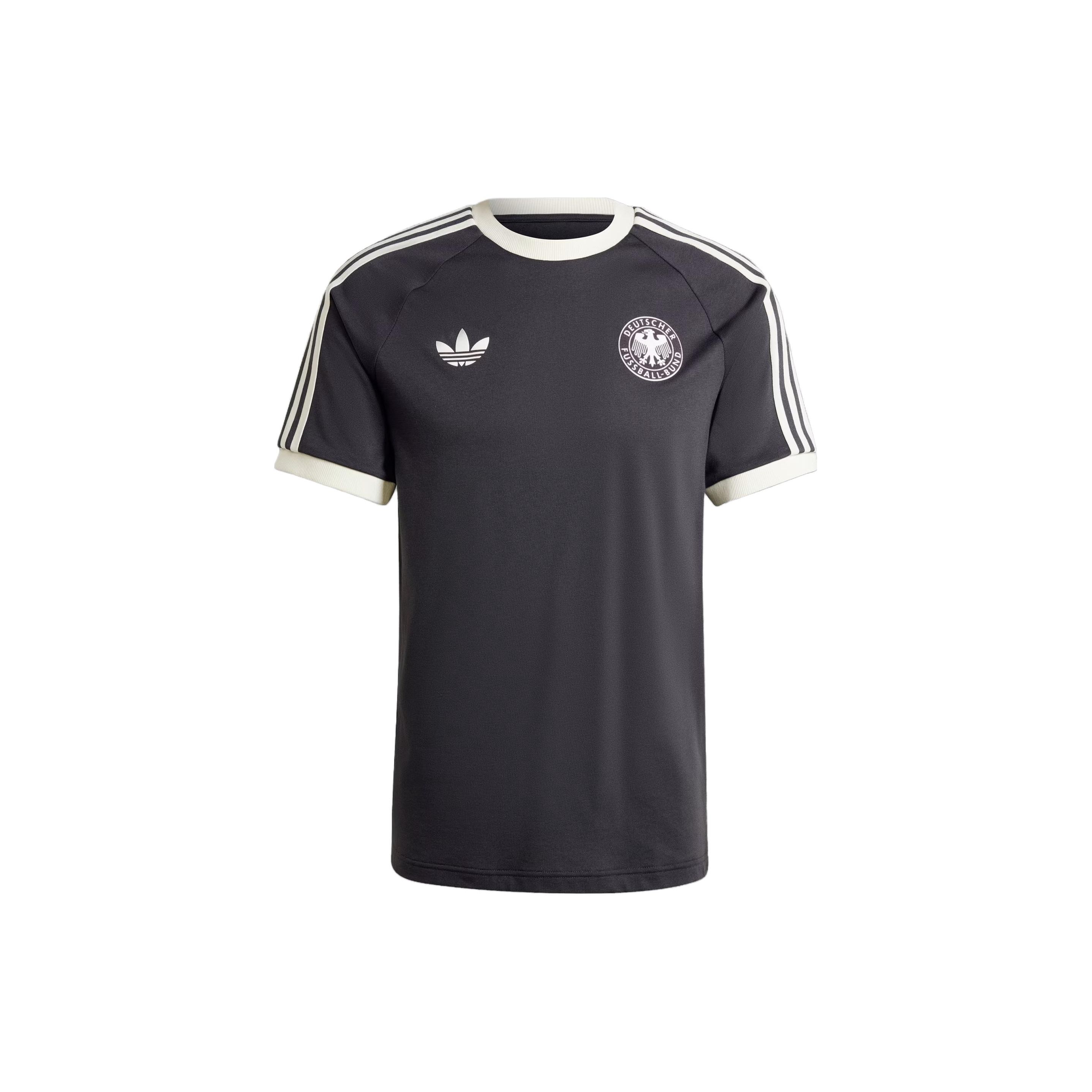 Adidas Originals DFB OG 3-Stripes Regular Fit Short Sleeve Crewneck T-Shirt Men Utility Black IU2103 M
