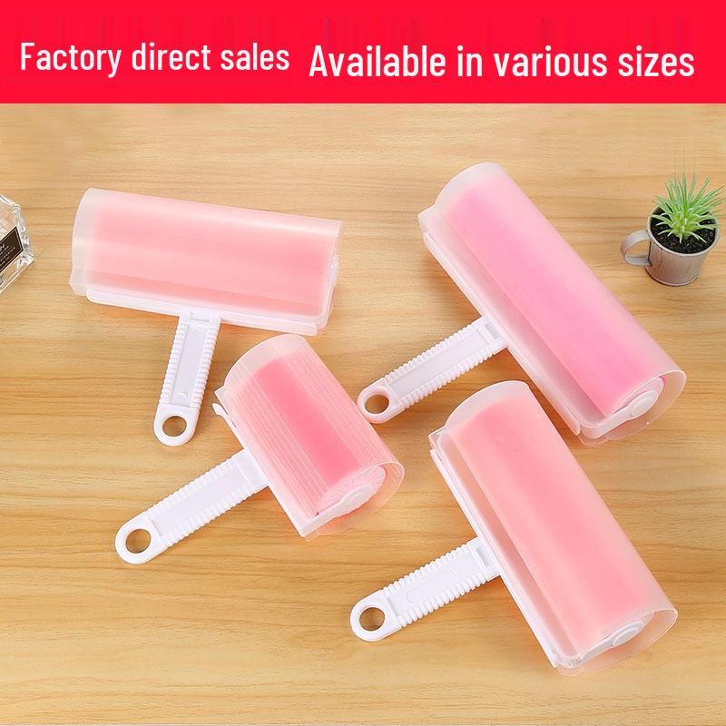 Washable Lint Roller for Clothes - Dust & Hair Removal Brush Small Foldable красный