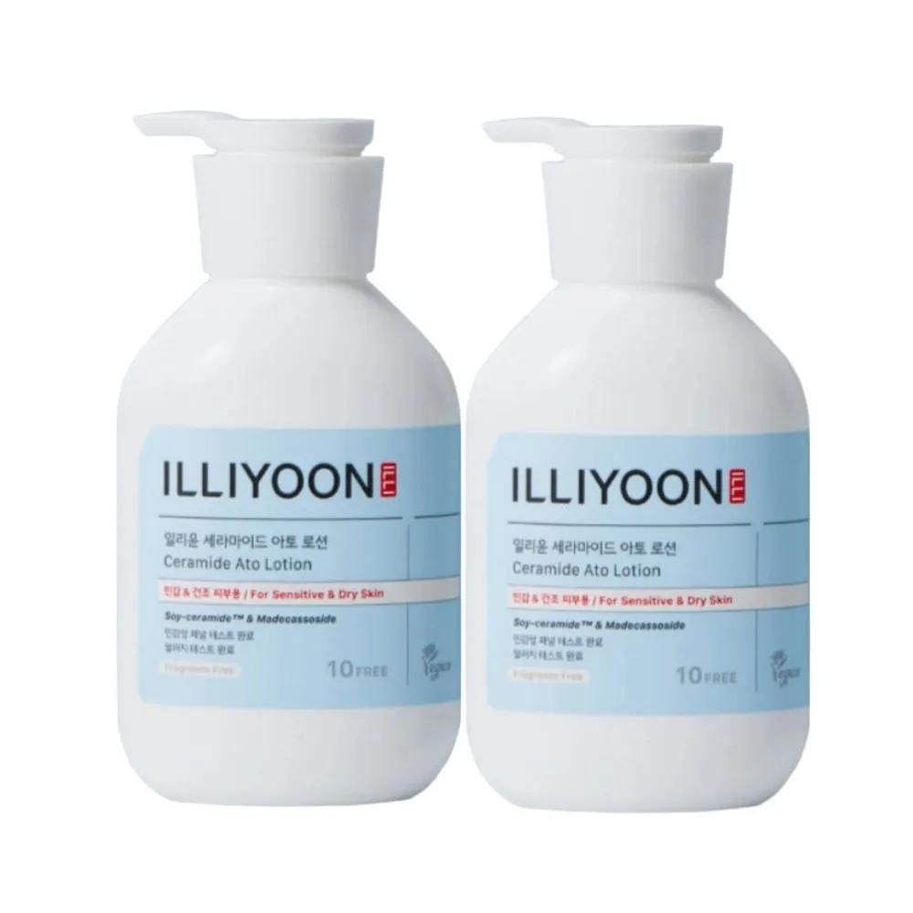 ILLIYOON Ceramide Ato Lotion 600ml + 600ml 1 Set