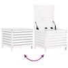 5 Piece Garden Sofa Set White Solid Pine Wood