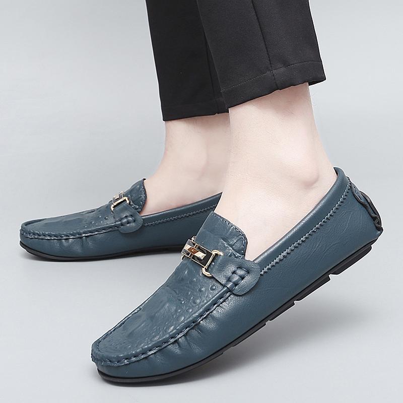 Fashion Fashion Comfortable Casual Shoes Light Summer Loafers Handmade Slip-On Flats Leisure Moccasins Non-Slip Summer Men Driving Shoes