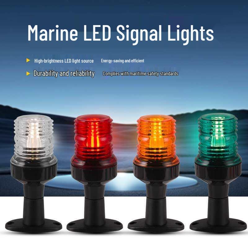 

Universal Yacht Signal Light: 12V/24V Mast, Stern, Side, All-Round Red/Green No