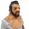 Bearded Uncle Man Mask, Domineering Uncle Latex Party Mask
