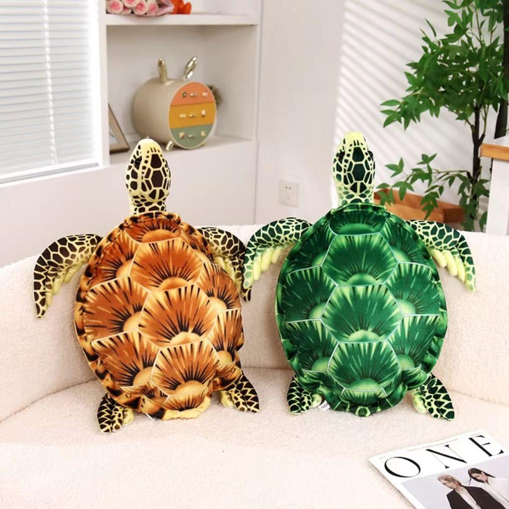 Soft Material Simulated Turtle Hug Pillow Cute Design Prone Cartoon Animals Office Decor