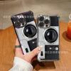 Retro Camera for iPhone17 Mobile Phone Case, Four Corners Anti-drop Airbag 16promax Lens Film 15 Protective Case
