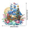 Acrylic Special Shape Christmas Cat Table Top Diamond Painting Ornament Kits Rhinestones Desktop Ornaments for Home Office Decor