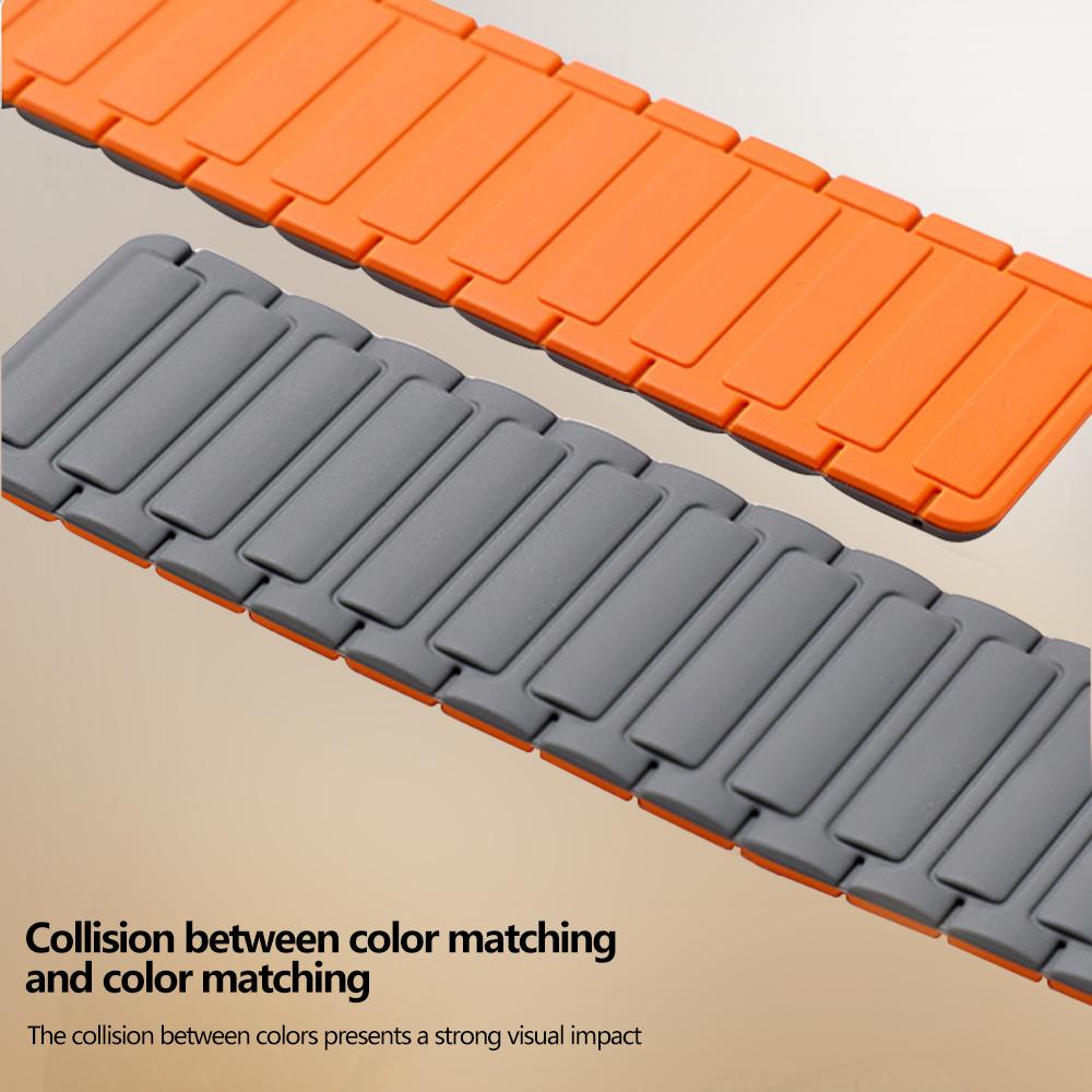 Strap for Apple Watch 10 Band 44mm 40mm 49mm 45mm 41mm 46mm Magnetic Silicone Loop Bracelet iWatch Series 11 9 8 7 6 Se Ultra2 3