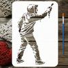 PET Hollow Out Drawing Painting Stencils, for DIY Scrapbook, Photo Album, Human, 297x210mm