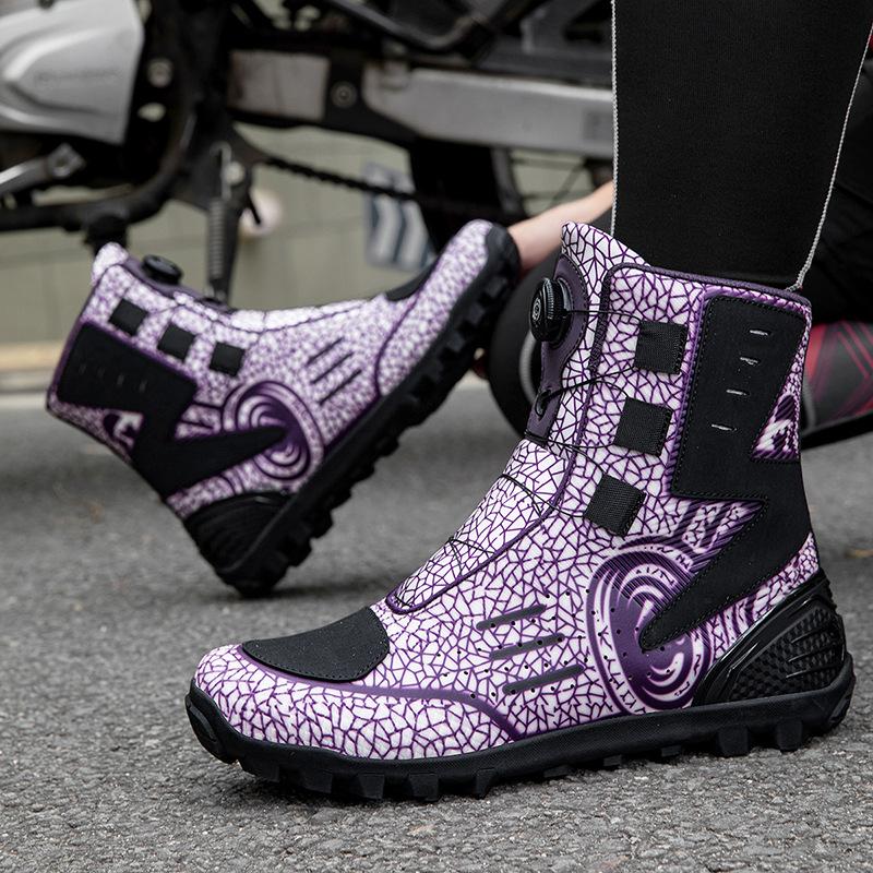 2025 Four Seasons Motorcycle Riding Boots Men's Women's Anti Fall Shoes Off Road Racing Travel