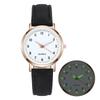 Luminous watch women's digital retro matte leather small fresh casual quartz watch luminous retro style