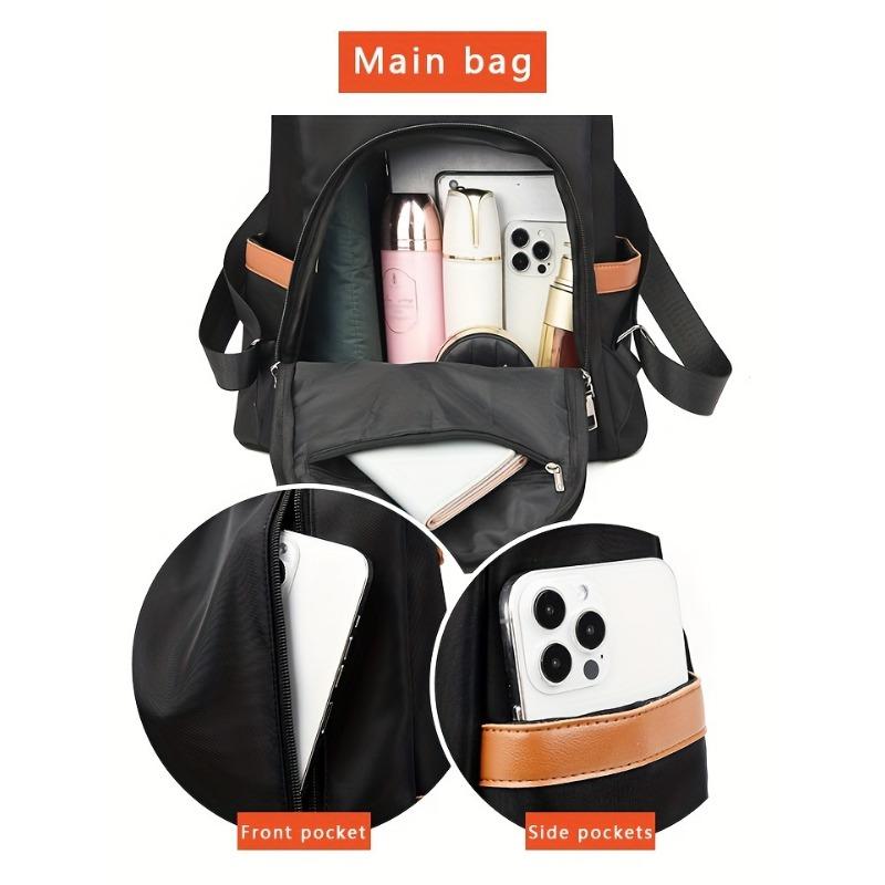 Fashion Anti-Theft Backpack, Preppy College School Daypack, Women's Casual Travel Commute Knapsack