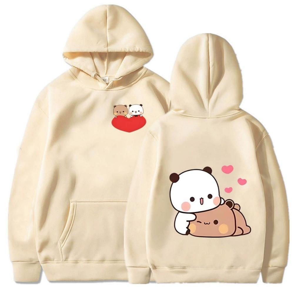 Men's Hoodie with Cute Bubu and Dudu Cartoon Prints - Autumn/Winter Harajuku Style Fashionable Casual Hip Hop Top