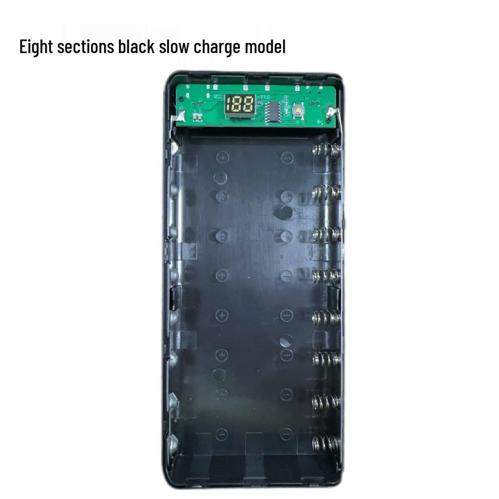 8-Section Detachable DIY Power Bank Kit with Super Fast Charging & Digital Display (18650 Solderless)