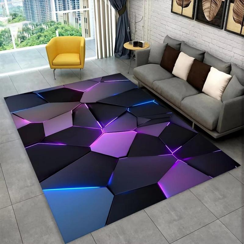 3D abstraktný moderný geometrický ilúzny koberec,koberec pre obývaciu izbu spálňa pohovka dekor rohožka, protišmyková podložka pre deti
