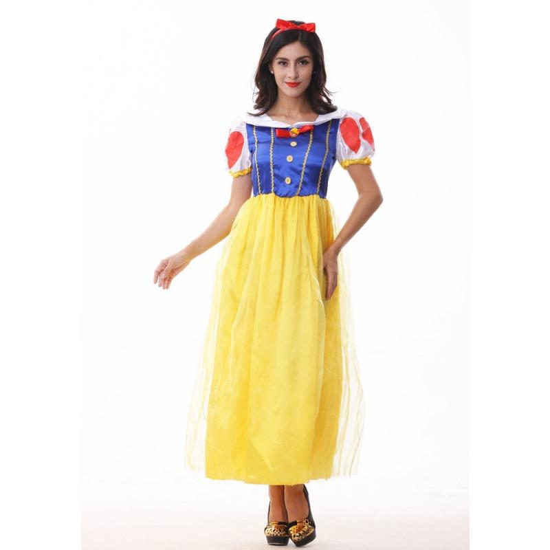 Halloween costume, long dress, Snow White costume, disco costume, masquerade costume.