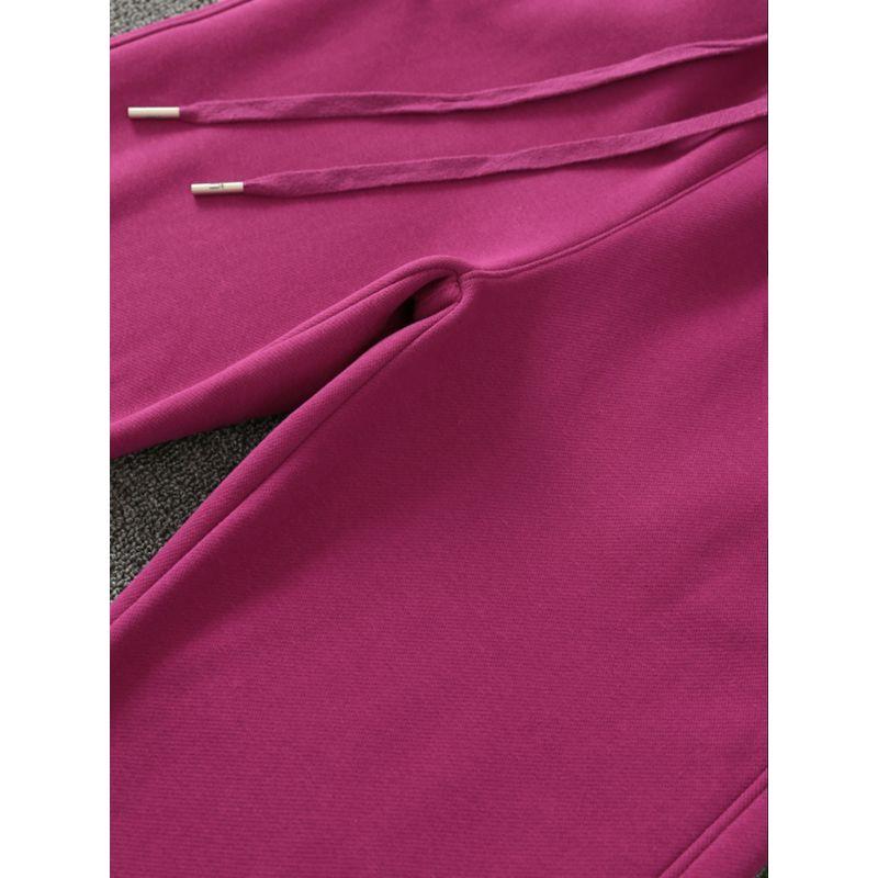 Dragon Fruit Color Winter Thickened Ladies plus Size Pants