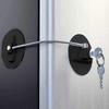 2 Pc Child Safety Lock For Cupboards, Fridge Locks With Key Black Adhesive Freezer Door Lock Cable Catch For Child Safety Used