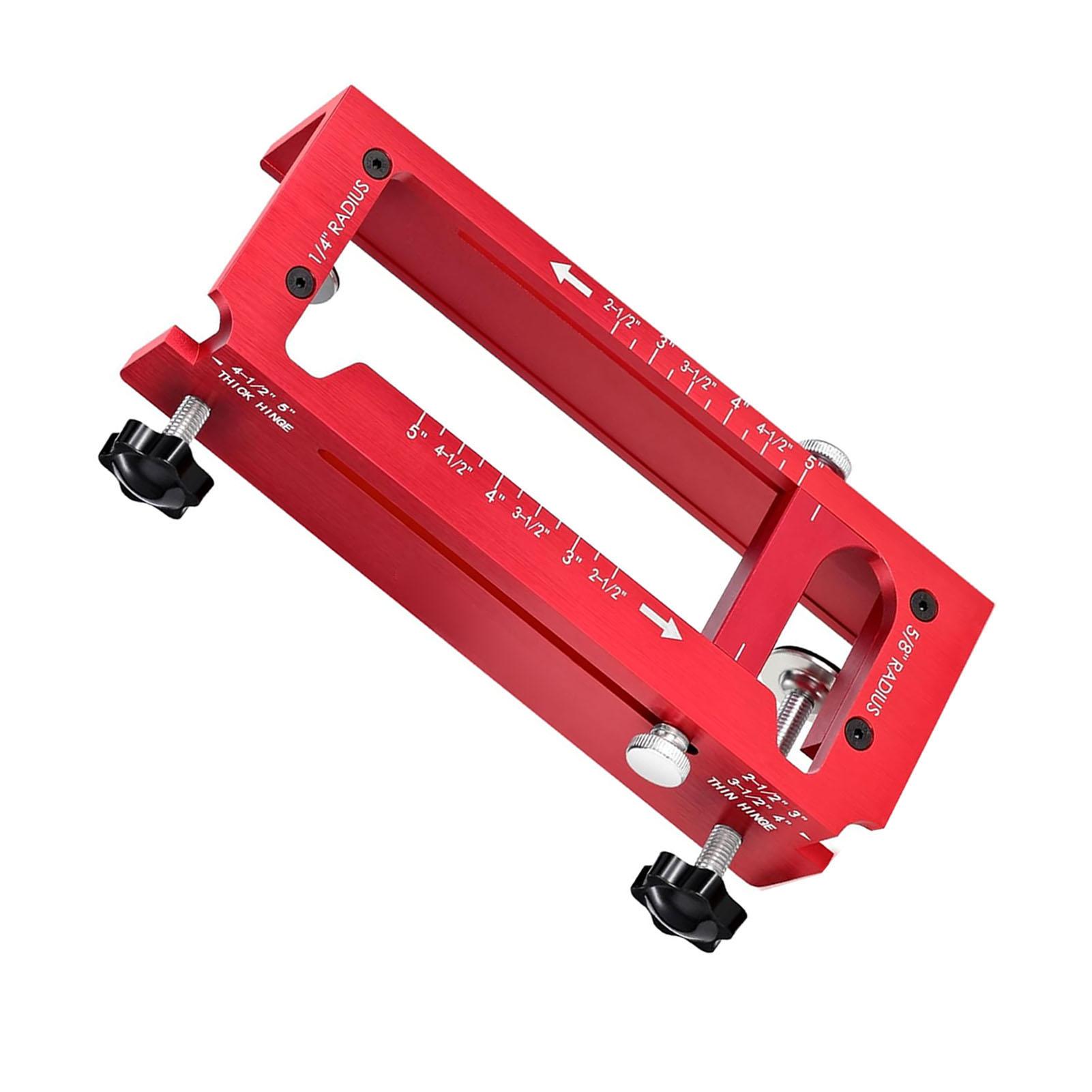 

Door Hinge Jig Aluminum Alloy Router Template Kit Mortise Jig for 2.5in-5in L T 1Celsius4in 5Celsius8in R Corner Types