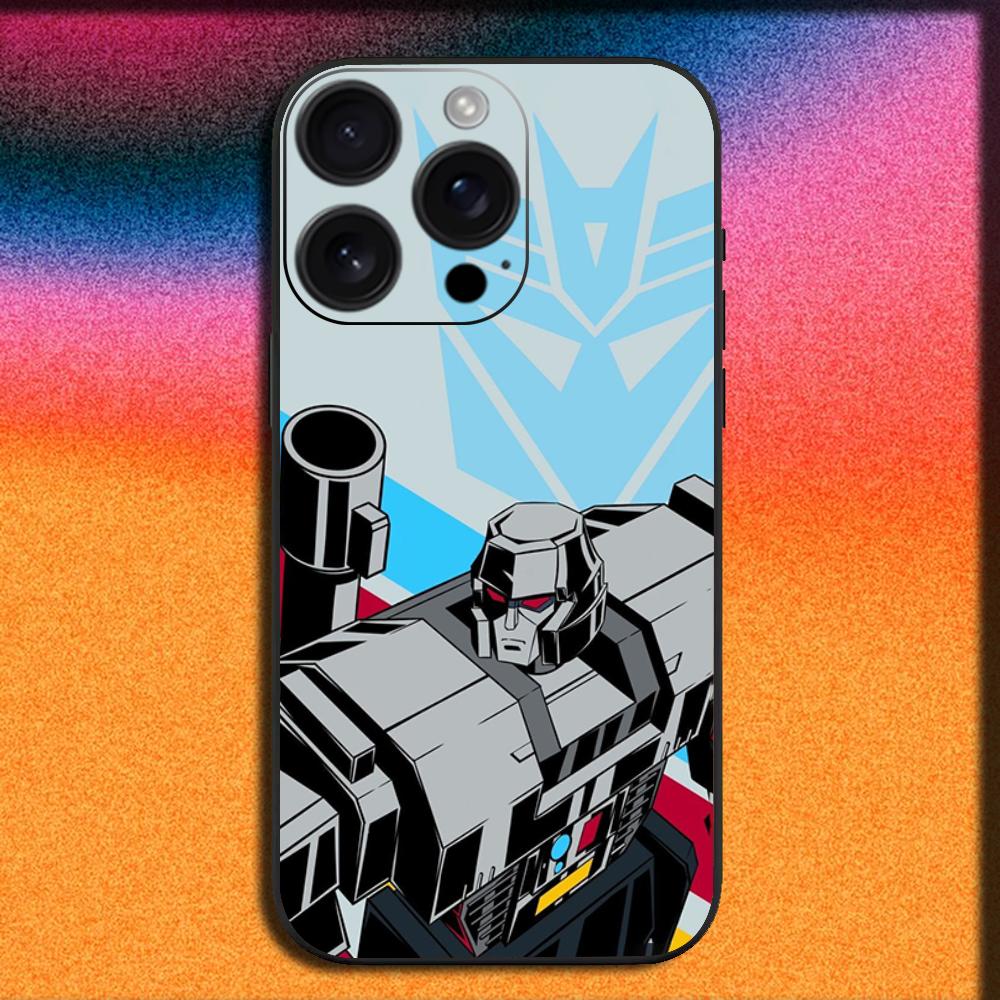 

Крутой чехол для телефона T-Transformers для iPhone 16,15,14,13,12,11,Pro,XS,Max,XR,Plus,SE,Mini Мягкий черный чехол iPhone12mini