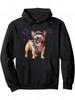 Men's Bulldog Graphic Hoodie - Bulldog Pullover Medium Elasticity Knitwear Machine Washable Warm Winter Suitable for Holidays Birt
