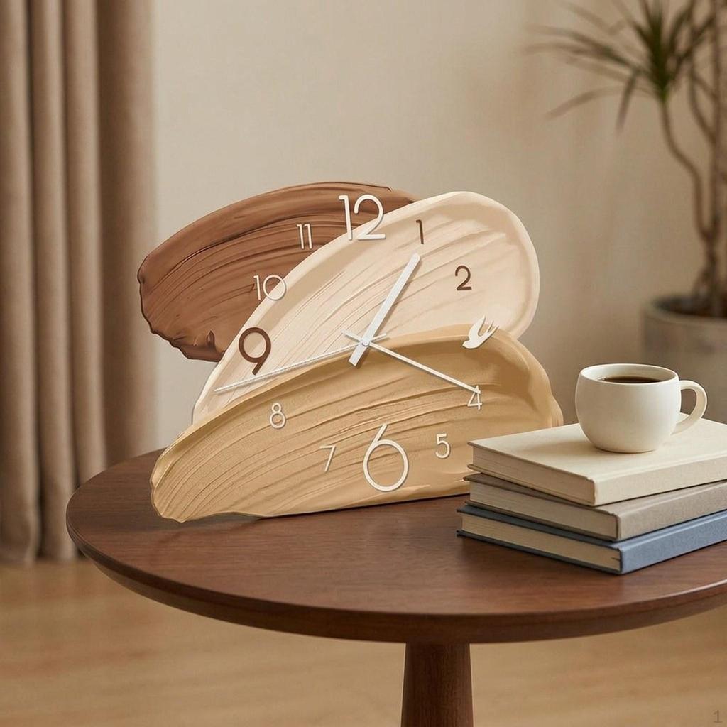 Table Clock, Creative, Silent, Decorative, Nonticking, Ideal for Shelves, Bedside Tables And More.