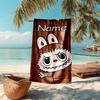 Personalized customized proof beach towel with Lububu pattern - soft, absorbent,quick-drying,perfect swimming,camping&bathing