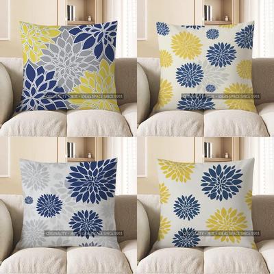 Décoration Intérieure Moderne Motif Floral Housse de Coussin à Motif Housse de Coussin Adaptée pour Canapé Chambre Voiture