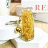 Gold Wheat Ear Oil-Filled Acrylic Keychain Quicksand Pendant for Bags and Cars