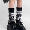 Retro Women Knitted Sock Deer Calf Socks Gifts Christmas Winter Leg Warmers