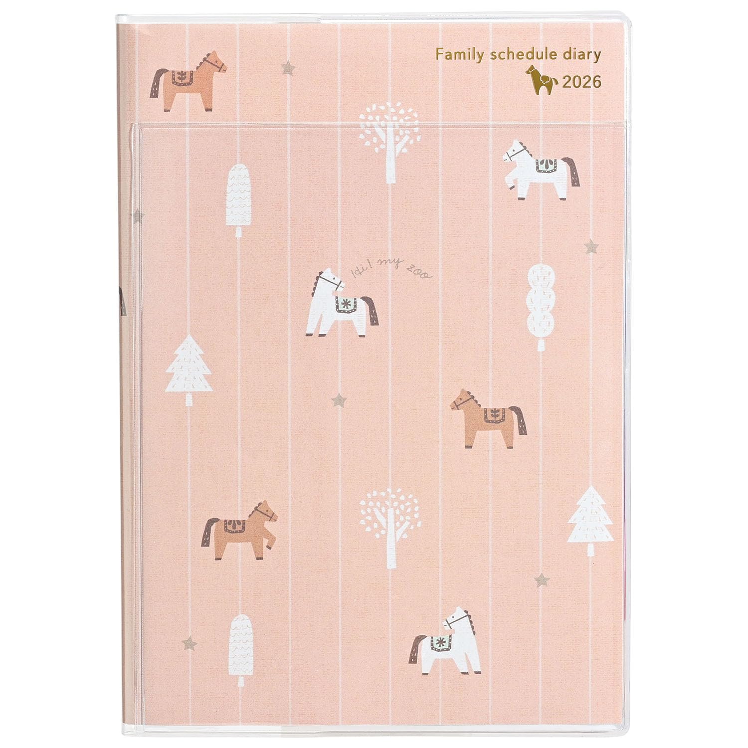 

Kutsuwa HI! MY ZOO Family Planner, 2026, B6, Weekly, Sunday Start, Pony, HZ050, Starts December 2025